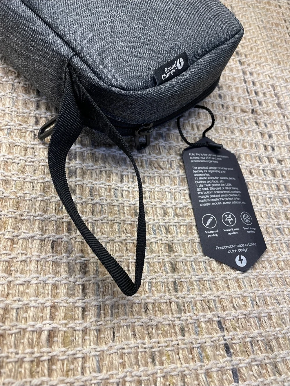 Whitleypenn Gray Folio Pro EDC/Tech Travel Organizer Pouch